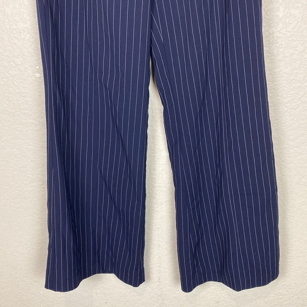 Isalis blue and white striped trouser pants - Picture 4 of 8